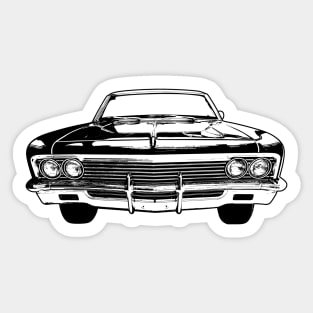 1966 Chevy Impala SS Sketch Art Sticker